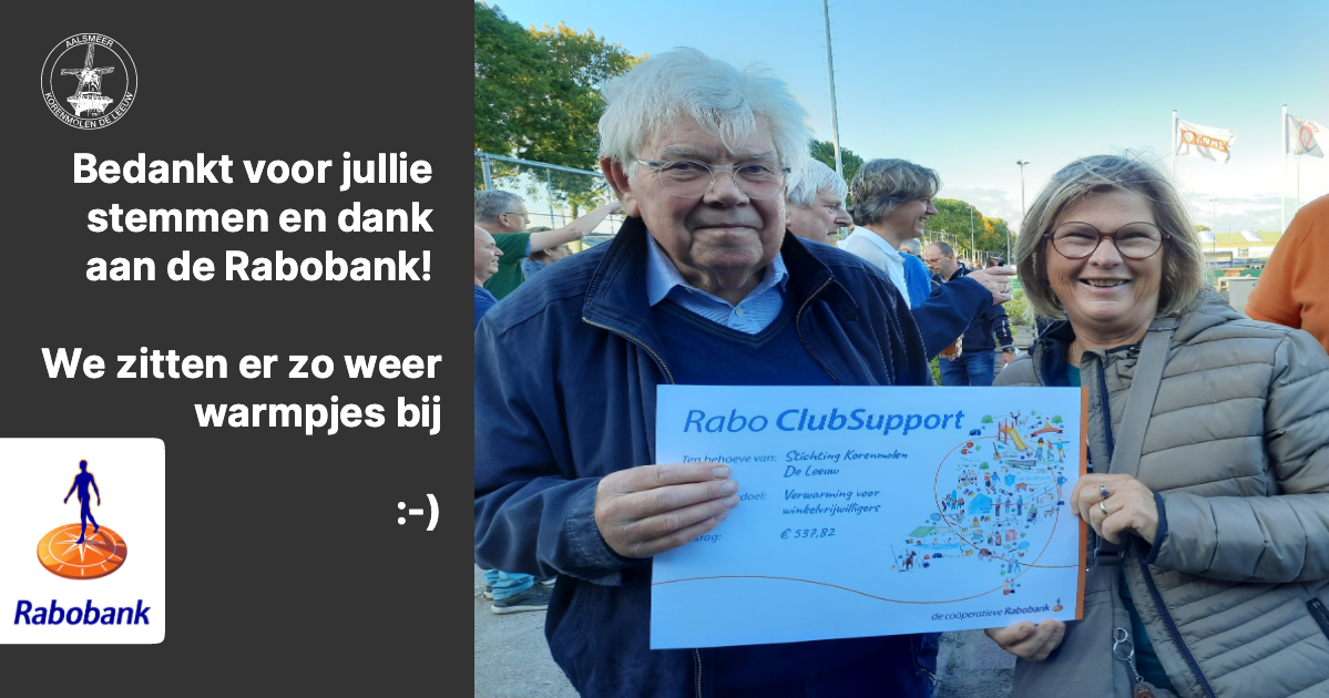 Rabo ClubSupport 2022 bedankt!